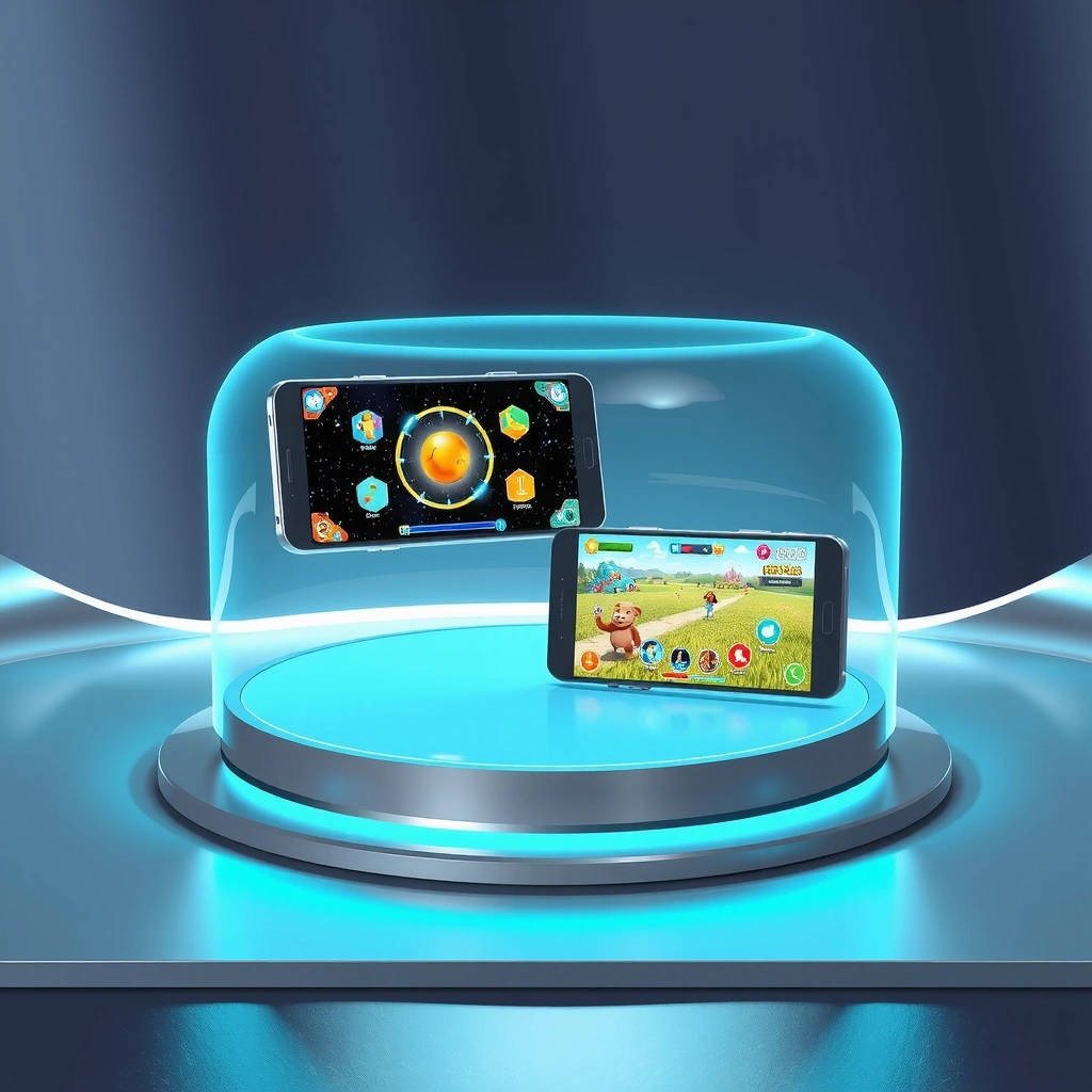 Mobile games portfolio hero background